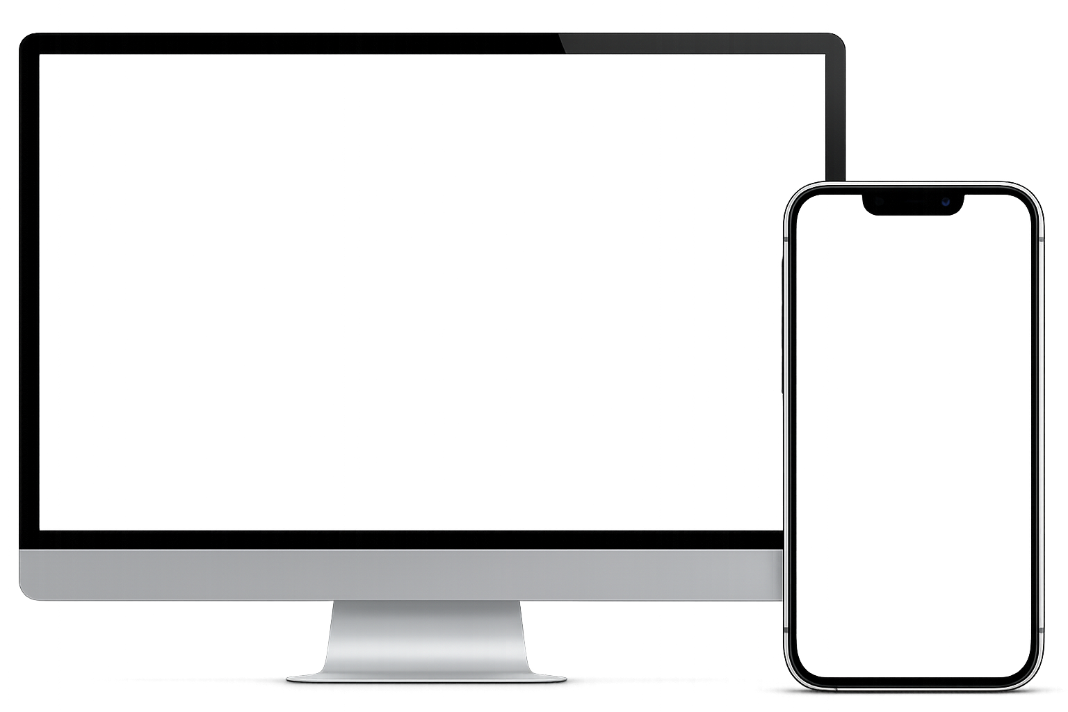 Desktop and mobile website previews